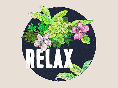 Relax art farm fresh fashion hand drawn illustration relax t-shirts tropical typography water color