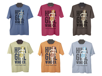 Hula Girl T-Shirt Colors