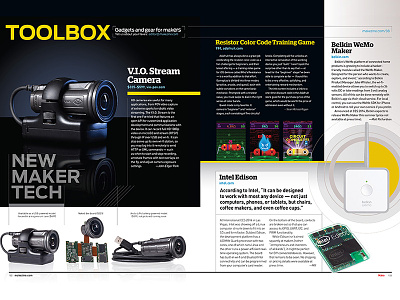 MAKE 38 Toolbox design diy graphic design magazine make print print design publishing tech toolbox