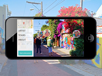 Augmented Reality App: Street Art app augmented reality interface street art ui
