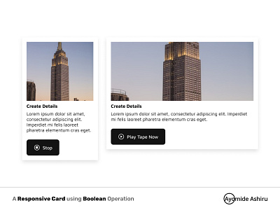 Responsive Card boolean card design figma u ui ux variants