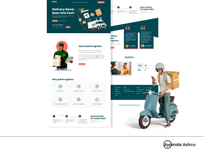 Sekíá: Logistics Website delivery design figma logistics uiux ux website