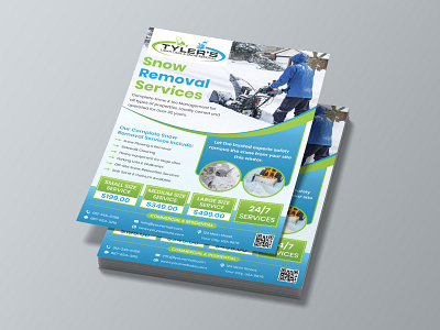 Snow Removal Flyer Design cleaning cleaning flyer creative flyer door hanger driveways flyer flyers graphic design graphic designer marketing design parking lots photography design postcard print design removal sidewalks snow snow flyer snow removal walkways