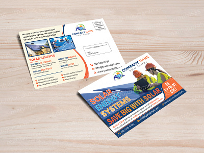 Solar Energy Services Postcard Design