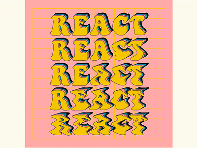 React design editorial flat illustration poster typography