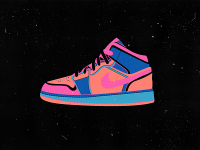 Jordan sneakers branding design editorial illustration vector web