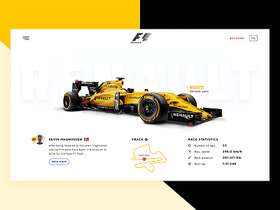 Formula 1 car profile clean design icon shadow ui ux web white