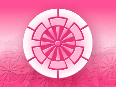 Crest of Japan（Genjiguruma) crest icon japanese logo pink ui