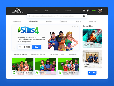 Game Store Home Page