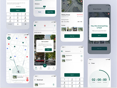 Project STRIIT app car carparking design features graphic design parking street time ui uiux ux