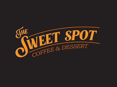 "The sweet spot" logo design branding coffeeshop digital elegant illustrator logo logodesign yellow