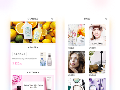 Cosmetics App app cosmetics ui