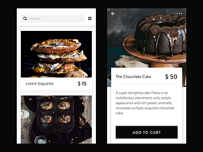 Cake Shop black cake ui