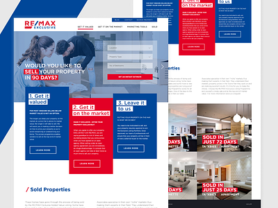 Landing page for RE/MAX EXCLUSIVE