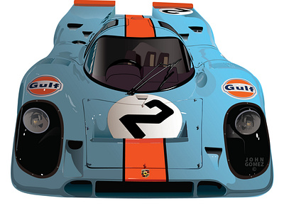 917 Porsche 1970 adobe illustrator illustration vector