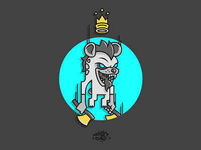 Hyena art illustration vector