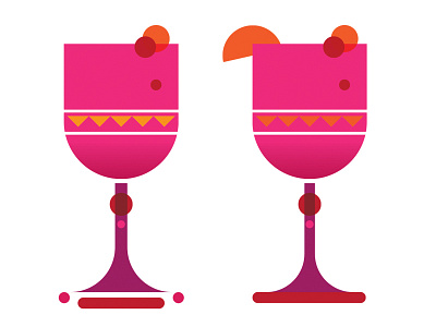 Wine Party Illustrations glass pink wine wine glass