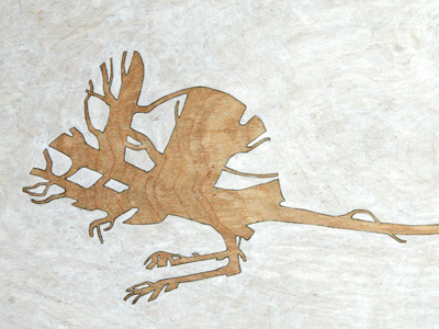 Australian Hopping Mouse art extinct painting wood