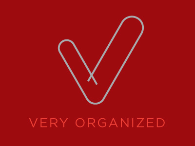 Very Organized 01 design logo paper clip