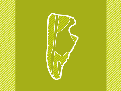 Shoe Icon green print shoe stripe