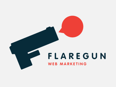 FLAREGUN Logo gun logo speech bubble