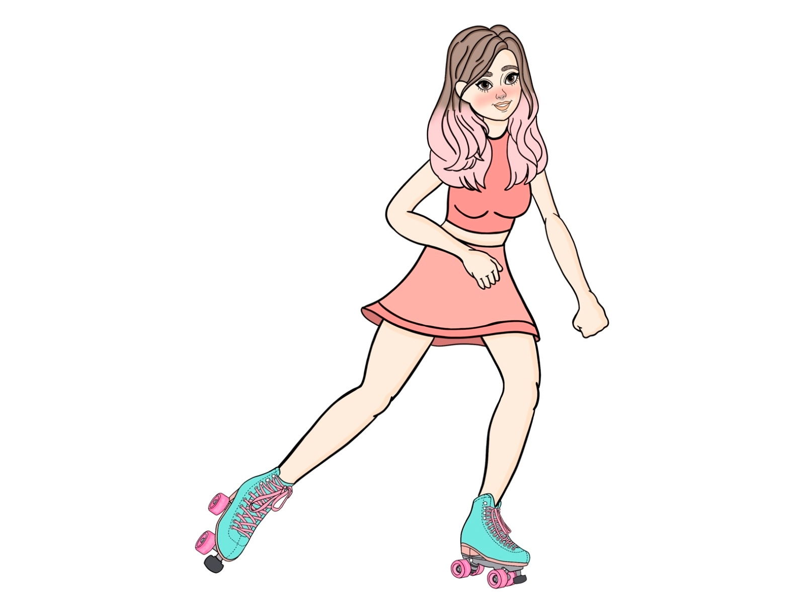 Roller skating by moonanima on Dribbble