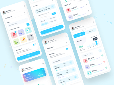 Medicine reminder | Mobile app for madication 2021 trend dailyui dailyuiux dashboard medicinehat medicineman medicinewoman mobileapp mobileappdevelopment trendy design uiux uiuxdesign uiuxgifs uiuxinspiration