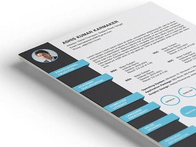 Free PSD Resume Template with Formal Design