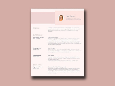 Free Pink Resume Template cv cv template free resume template freebie freebies jobs resume resume design