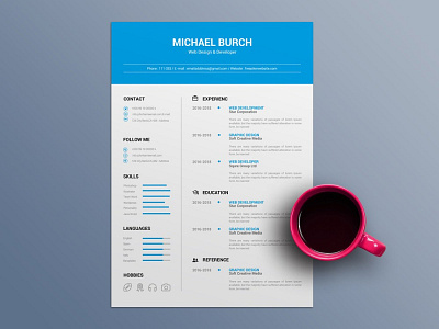 Free Minimal CV Template in Word File Format cv cv resume free cv template free resume template freebie freebies jobs resume resume template