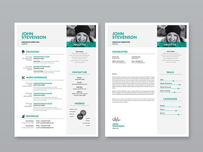 Free 3 Pages Resume Template with Professional Design cv cv resume free cv template free resume template freebie freebies jobs resume resume template