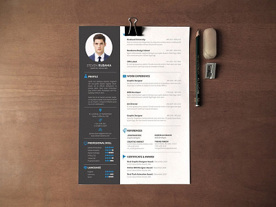 Free Sharp CV Template with Professional Design cv cv resume cv template free cv template free resume template freebie freebies resume resume template simple