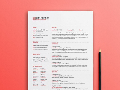 Free Simple Typographic Resume Template with Clean Design