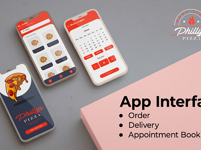 UI UX App Design for Phillys' Pizza | UI Visual Design