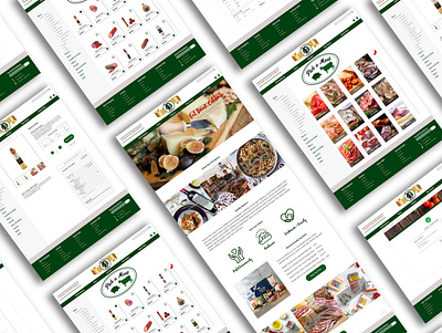 Artisan European Meat & Cheese Shop Web UI branding cards ui ecommerce design landing page design logo product page web