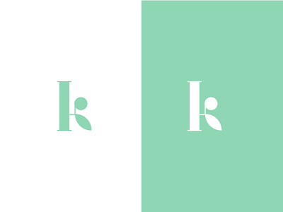 K Logo green app inspiration k logo letter logo minimalist negativespace plant plant logo