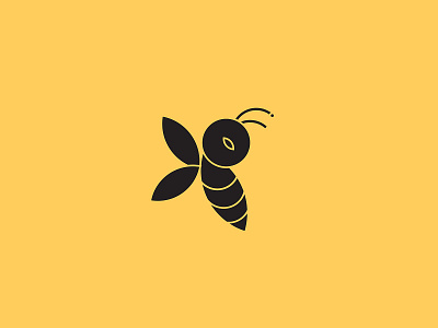 Bee Logo animal animal logo art bee cute design idea illustration inspiration logo logo design minimalist simple vector yellow