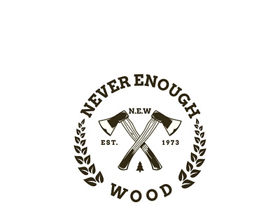 Never Enough Wood logo Design branding design graphic design icon illustration logo motion graphics ui ux vector