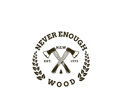 Never Enough Wood logo Design