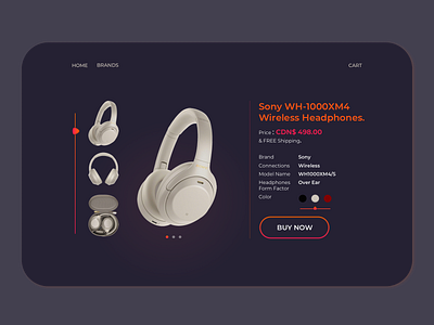 e - commerce headphone web site