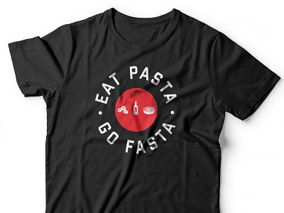 Eat Pasta, Go Fasta restaurant t shirt type uniform