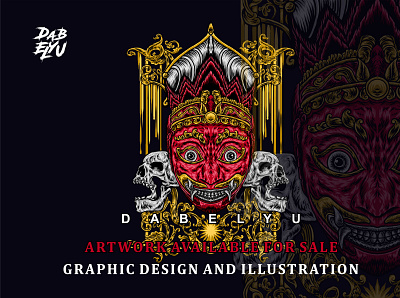 TOPENG MALANGAN apparel apparel design art artwork commission culture dark design illustration tshirt design tshirtdesign