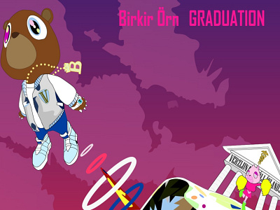 Kanye West Graduation graduate icon illustration kanyewest