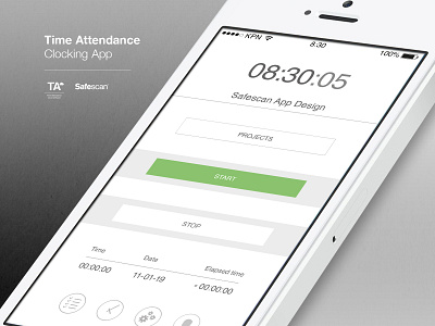 Clocking app app time registration
