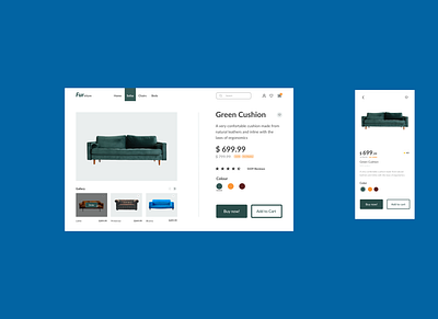 Web app and mobile app for furniture product design ui ux