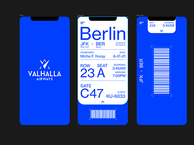 In progress 'Valhalla' Airline app in Swiss style app branding design logo typography ui ux