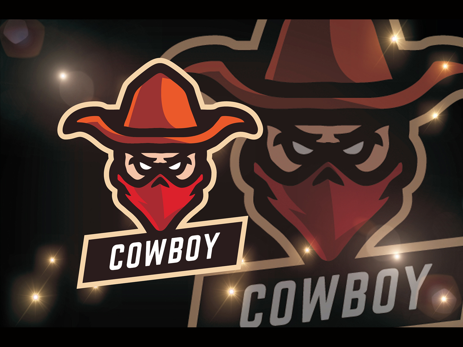 Download Free Cowboy Logo Esport By Remarena On Dribbble PSD Mockup Template