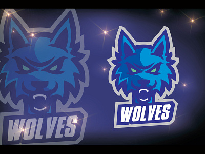 Wolves Logo Esport angry animal badge design emblem graphic head icon illustration isolated label logo mascot sign sport symbol team vector wild wolf