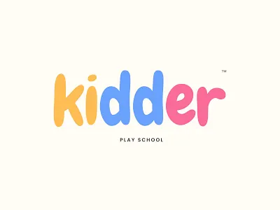 kidder - school logo design baby logo branding child childrens kids kids brand kids education kids logo kids play kindergarten learning logo logotype nursery preschool textlogo training center uiux