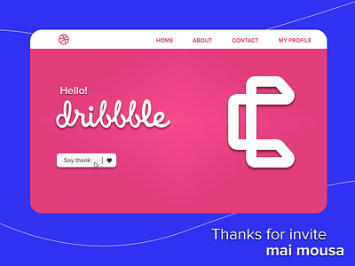 Hello Dribbble design desktop hello hello dribble hellodribbble interface logo ui uiux web design website website design